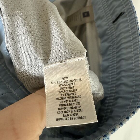 Bonobos Swim Trunks Men's Medium Blue Print Drawstring Pockets Lined Ocean - Picture 6 of 8